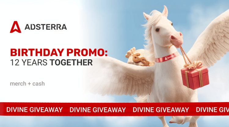 Adsterra Birthday Promo: a dozen years of power and progress