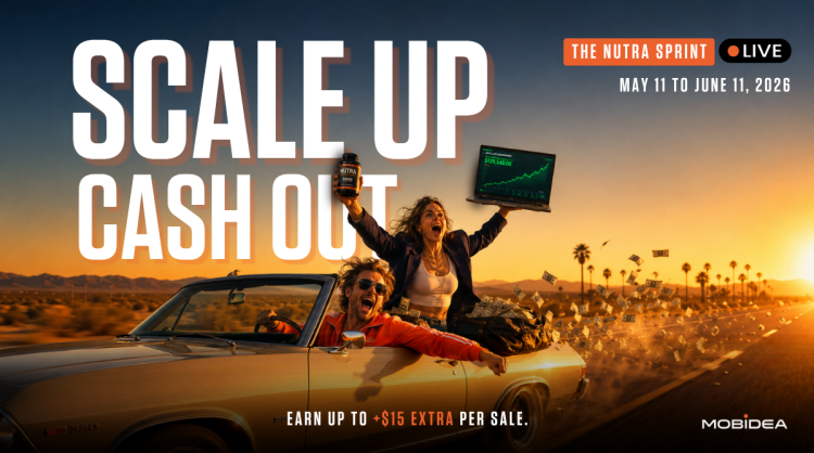 The Mobidea Nutra Payout Sprint is Live—Get Payout Bumps up to $15 per Sale!