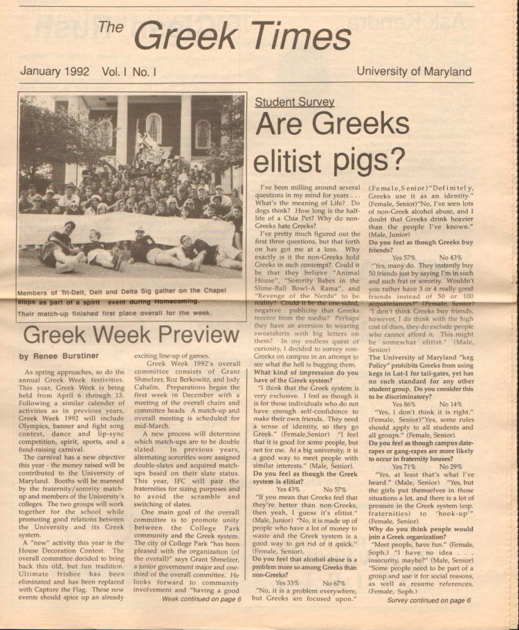 I Started a Greek Life Newspaper in College ⋆