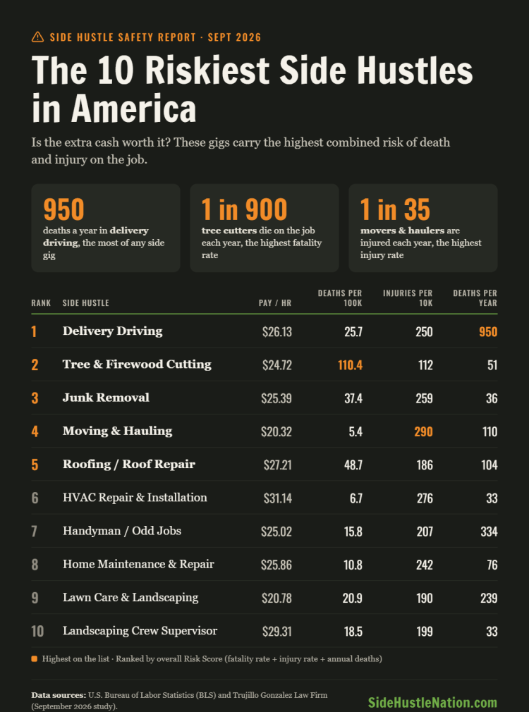 The 10 Riskiest Side Hustles in America: Are They Worth It?